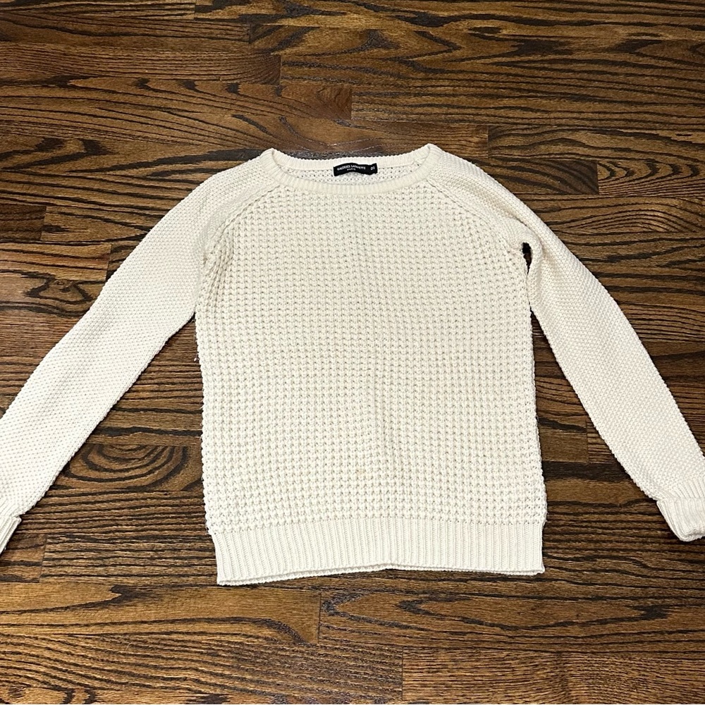 *Galeries Lafayette Paris Cream Sweater for Women